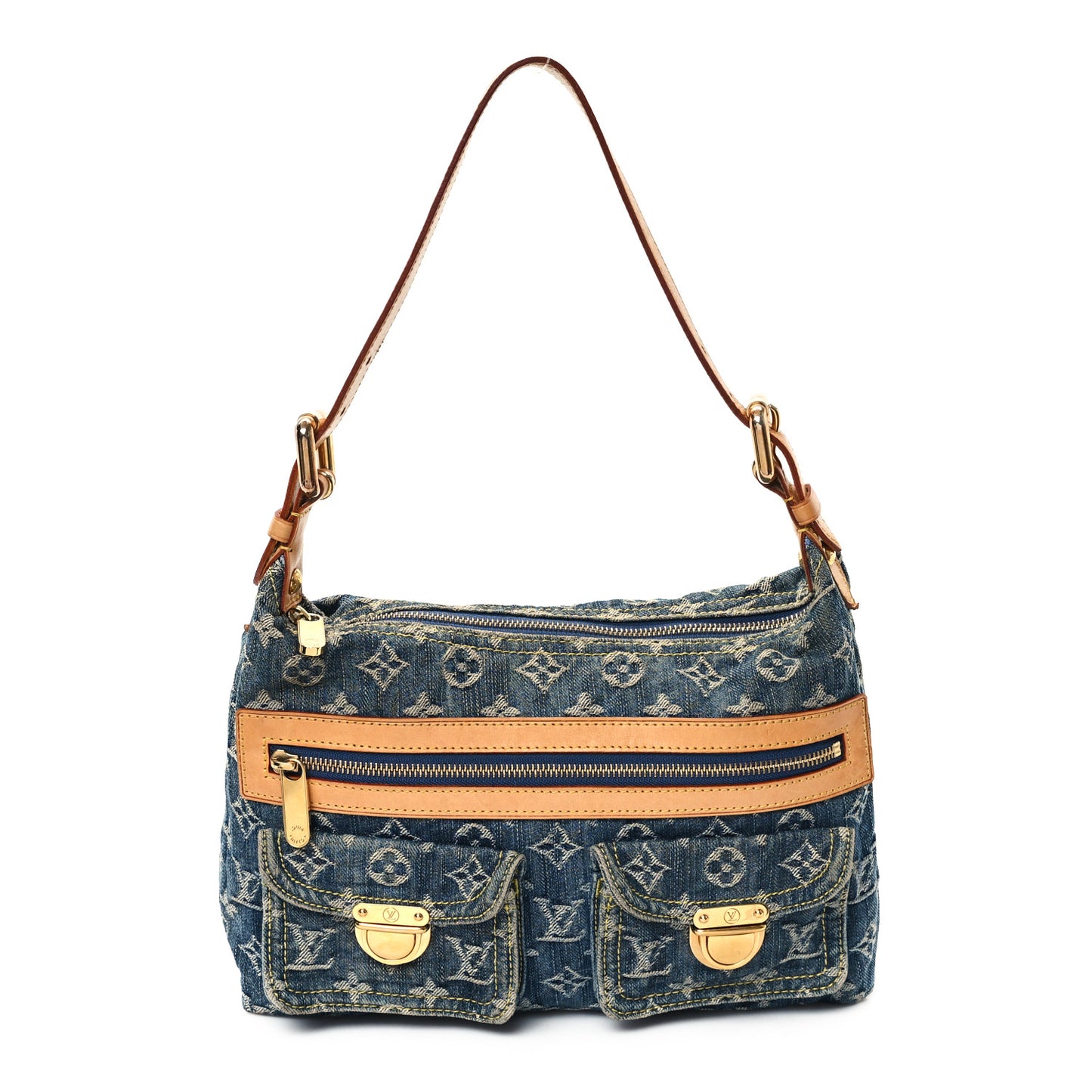 Monogram Denim Baggy PM Blue