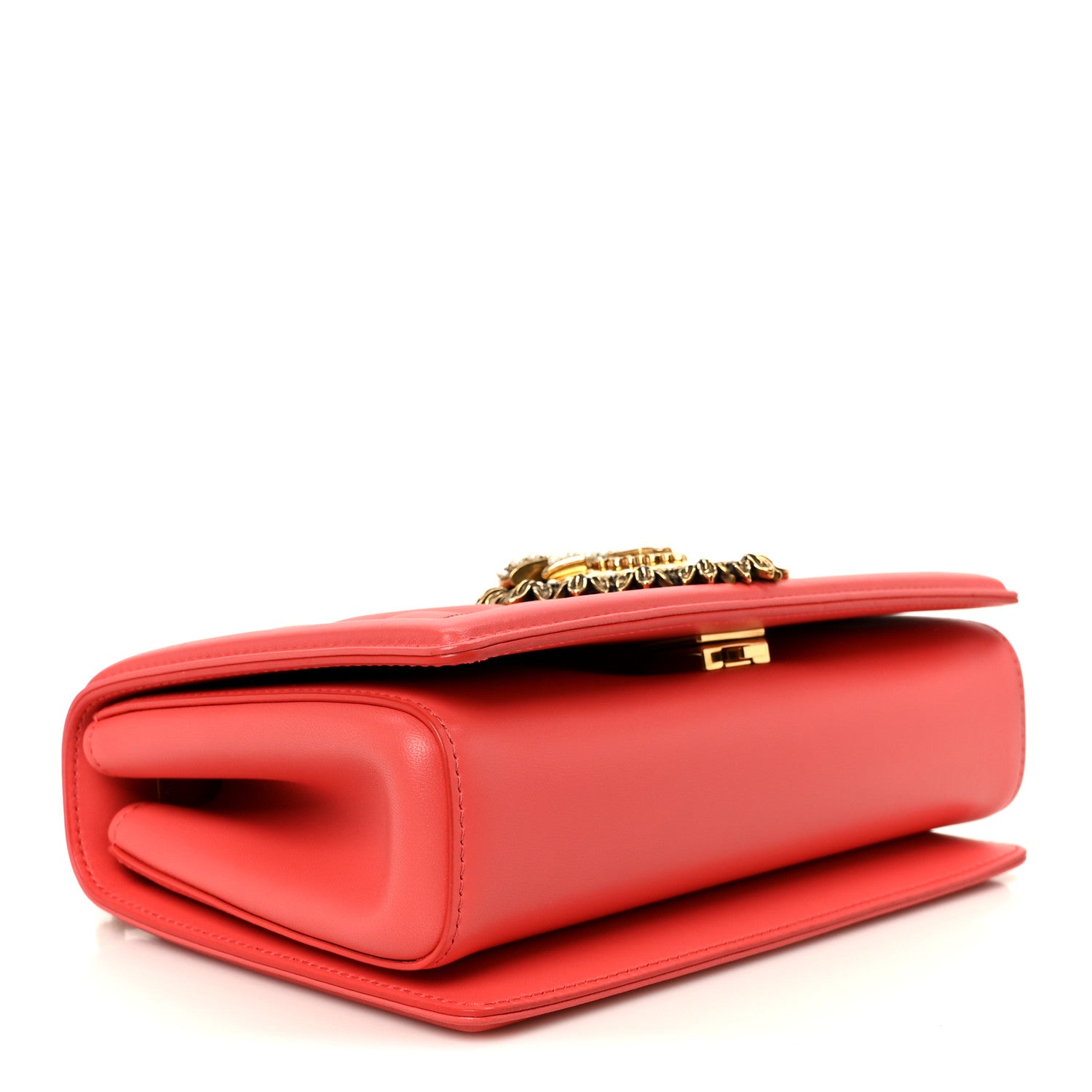 Dolce & Gabbana Lambskin Medium Devotion Crossbody Bag Corallo 4 of 11