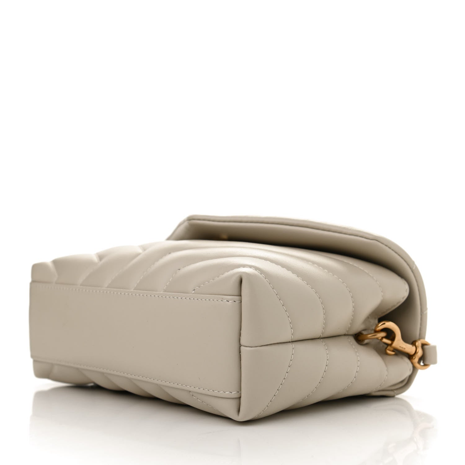 Saint Laurent Calfskin Y Quilted Monogram Toy Loulou Crossbody Bag Crema Soft 11 of 13