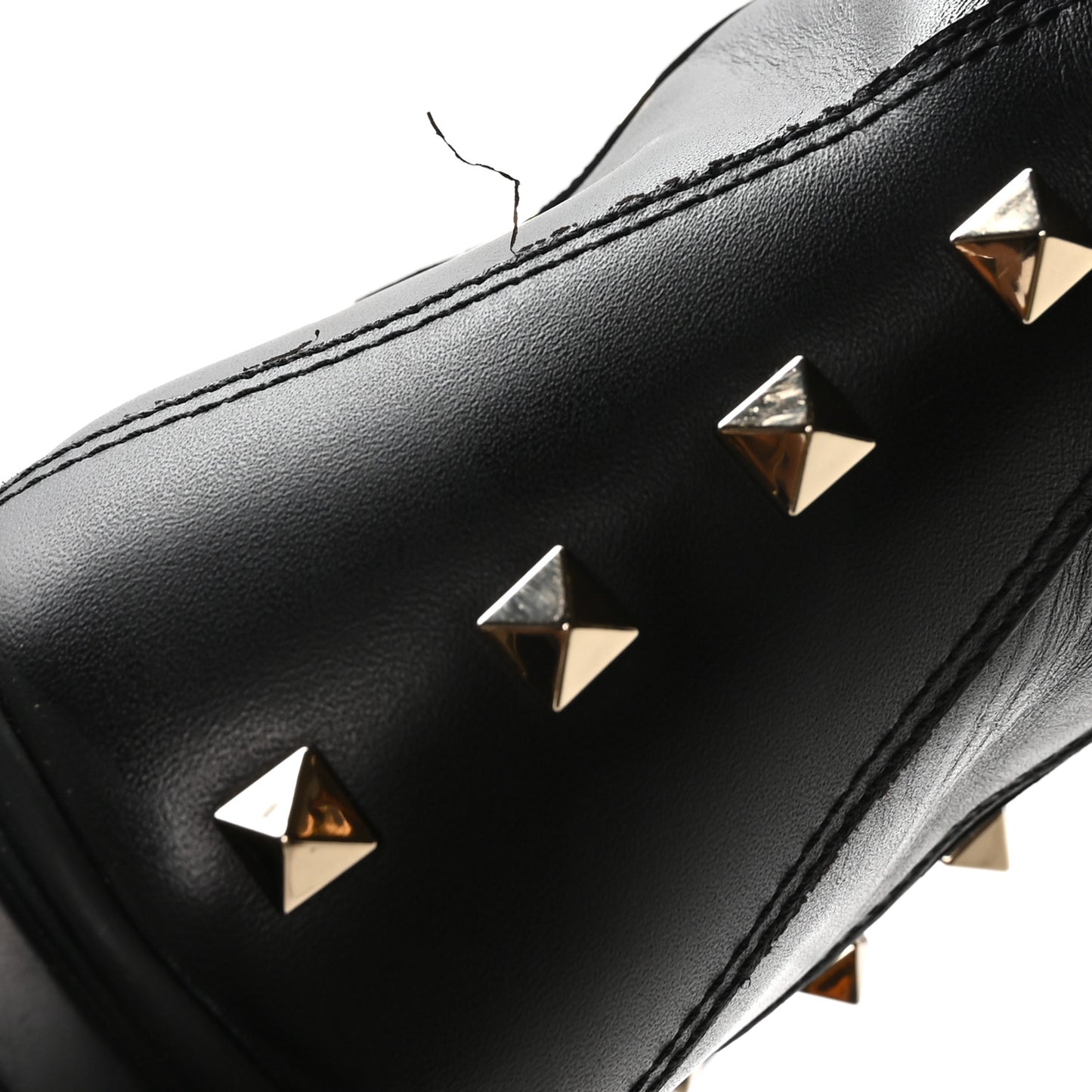 Calfskin Rockstud VLOGO Uniqueform Chelsea 55/85mm Flatform Ankle Boots 38.5 Black