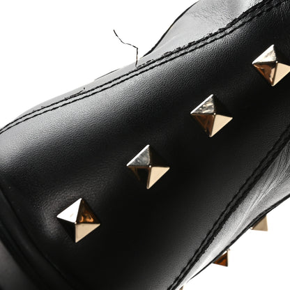 Valentino Garavani Calfskin Rockstud VLOGO Uniqueform Chelsea 55/85mm Flatform Ankle Boots 38.5 Black 10 of 10