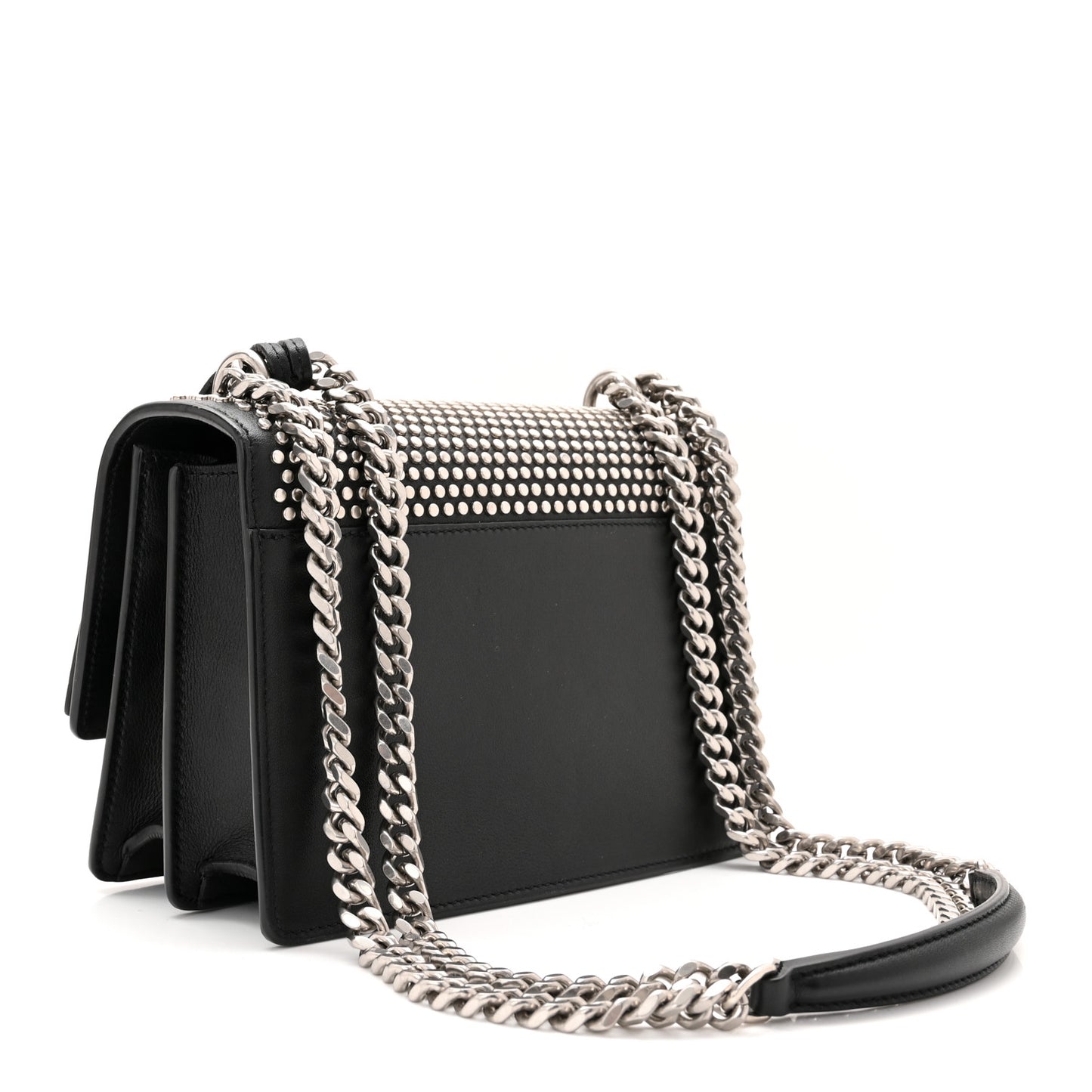 Calfskin Studded Small Monogram Sunset Black