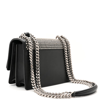 Saint Laurent Calfskin Studded Small Monogram Sunset Black 3 of 10
