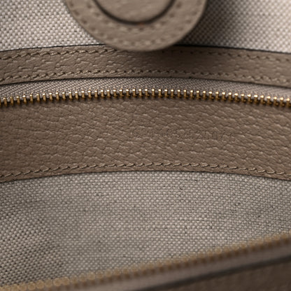 Gucci GG Supreme Monogram Textured Dollar Calfskin Web Medium Ophidia Shopping Tote Beige Mystic White Oatmeal 7 of 10