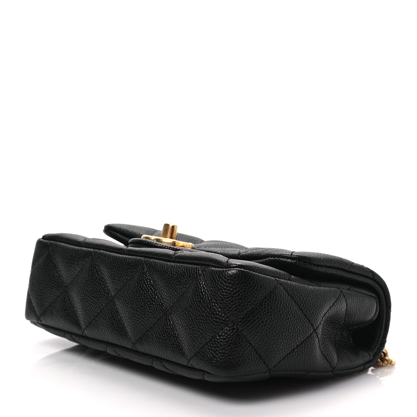 Caviar Quilted Mini Sweetheart Rectangular Flap Black