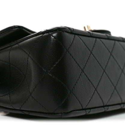 Chanel Lambskin Quilted Mini Rectangular CC Slide Flap Black 9 of 11