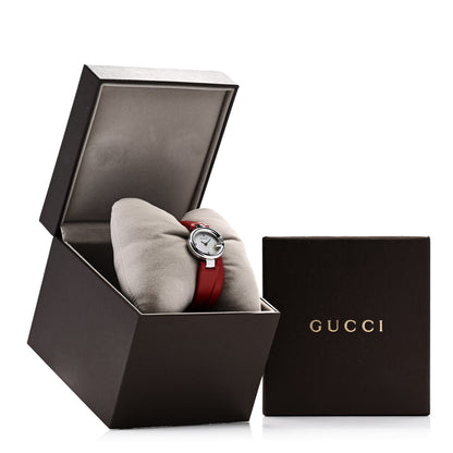 Gucci Stainless Steel Calfskin Diamond Mother of Pearl 27mm Guccissima Double Wrap Quartz Watch 5 of 5