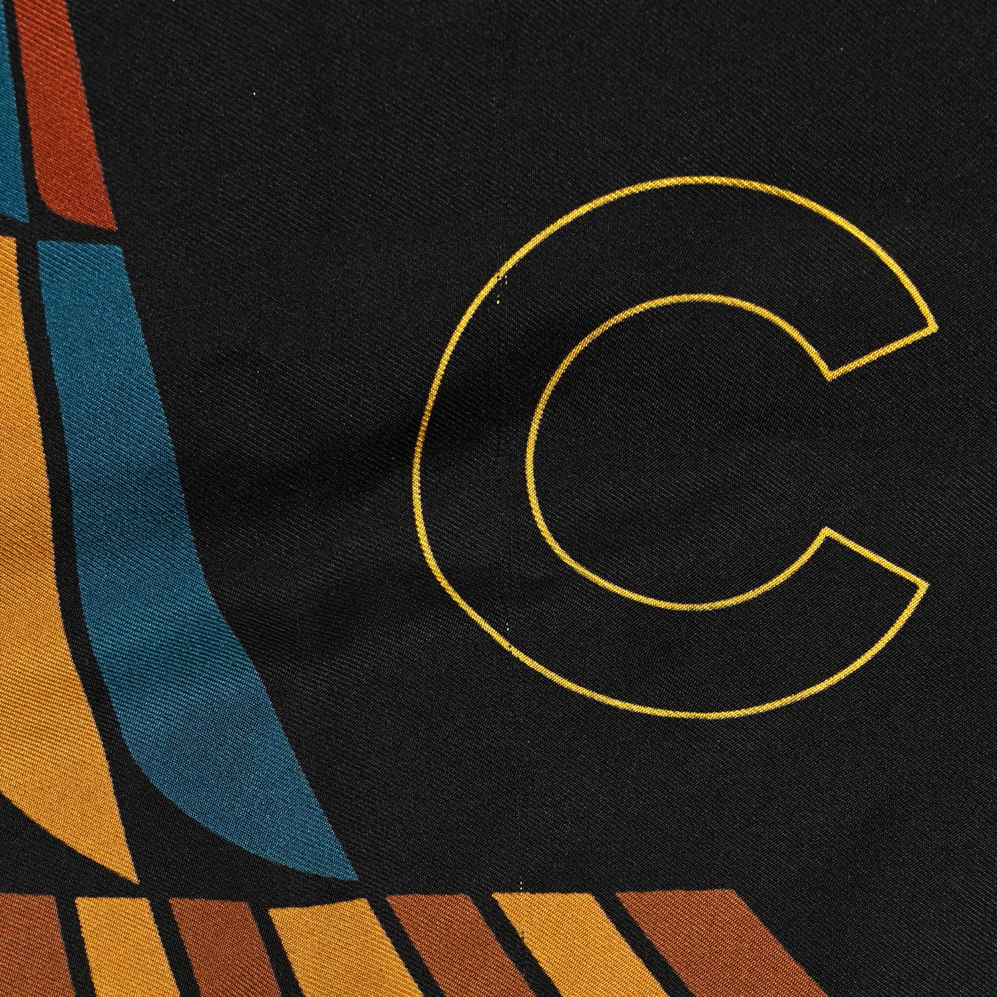 Silk Egyptian CC Scarf Black
