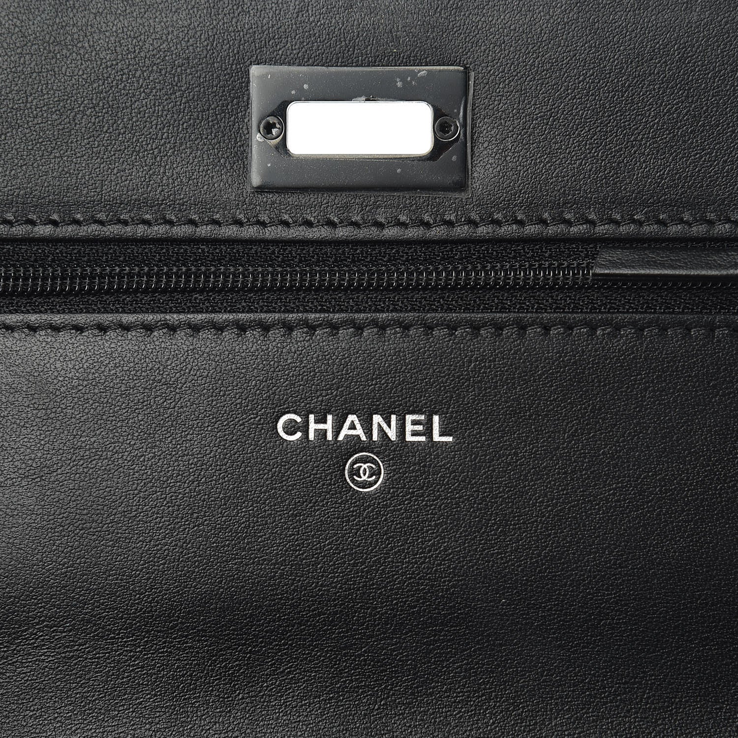 Chanel Aged Calfskin Reissue Wallet On Chain WOC So Black 6 of 12