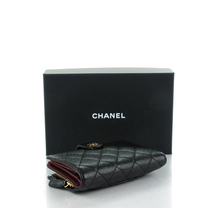 Chanel Caviar Quilted Zipped Pocket Wallet Black 4 of 8
