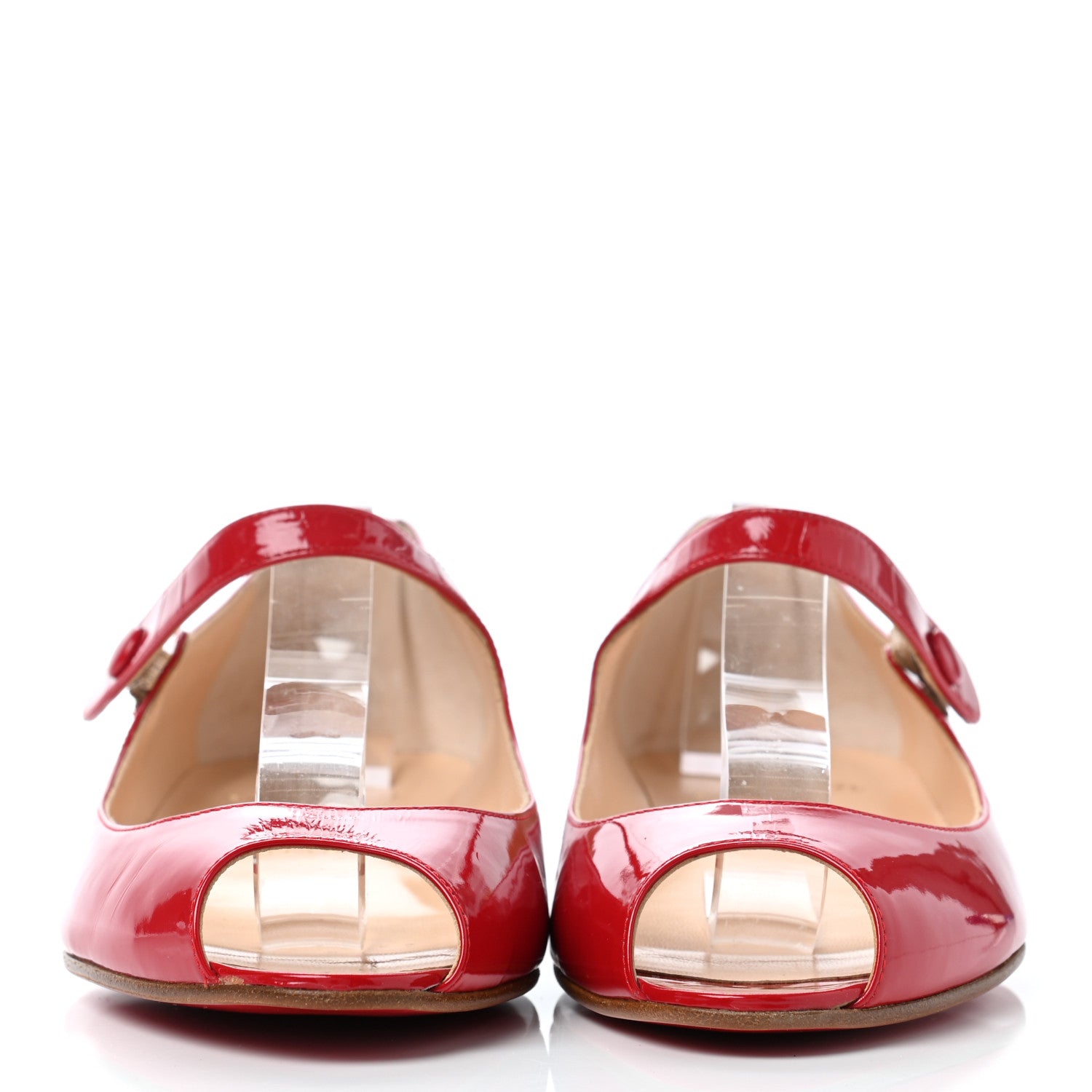 Christian Louboutin Patent Ioma Flat 39.5 Red Chic 2 of 8