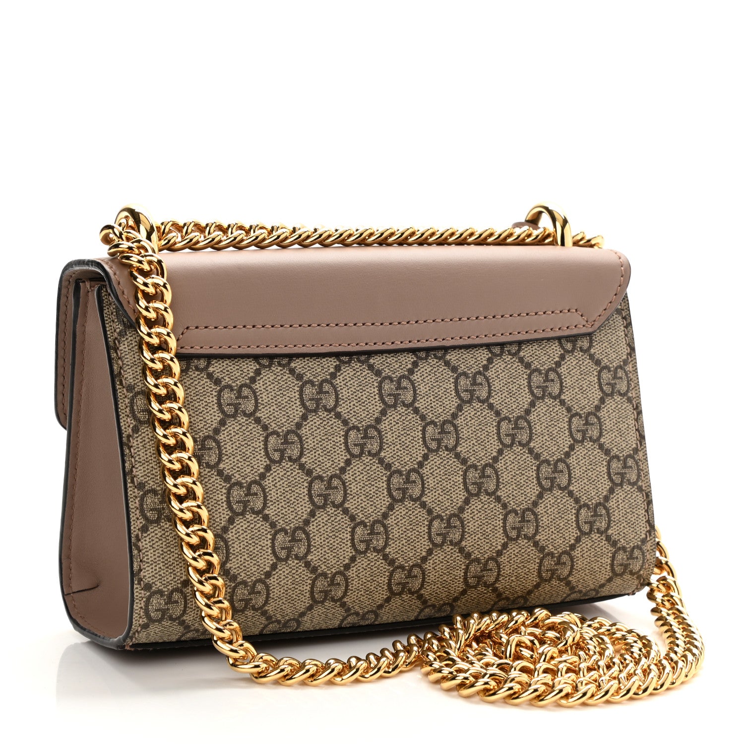 Gucci GG Supreme Monogram Studded Small Padlock Shoulder Bag Porcelain Rose 3 of 8
