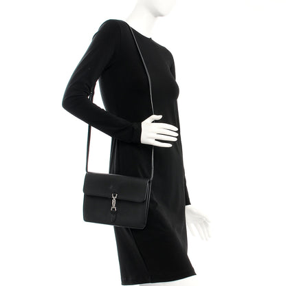 Gucci Grand Prix Calfskin Jackie Convertible Shoulder Bag Black 2 of 8