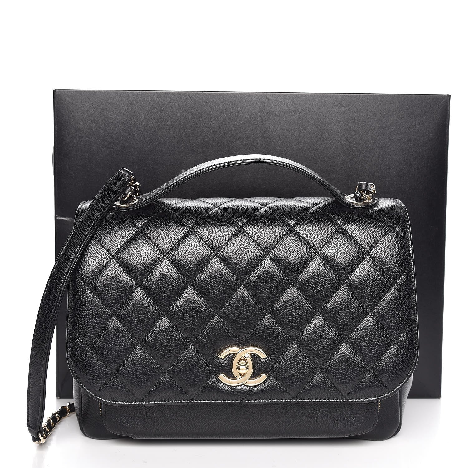 Chanel Caviar Quilted Large Business Affinity Flap Black 8 of 8