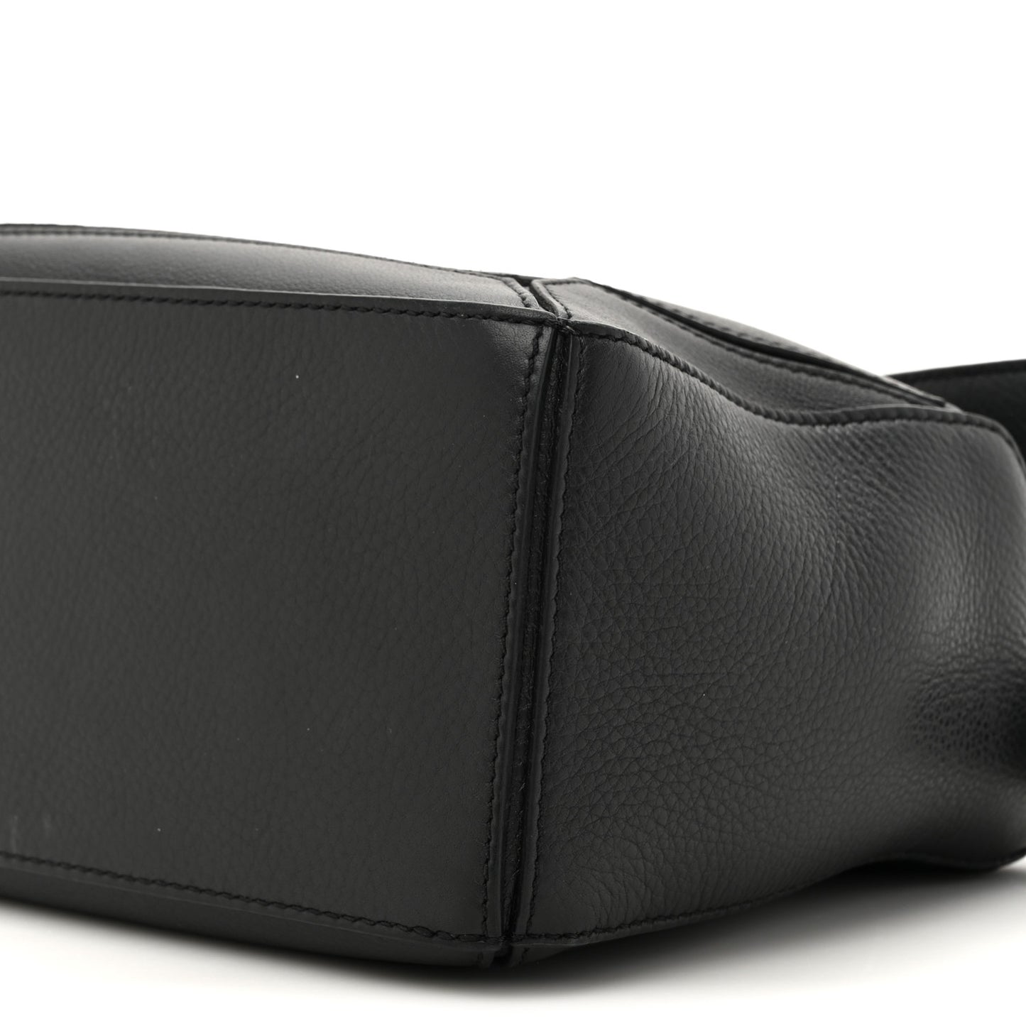 Calfskin Small Puzzle Edge Bag Black