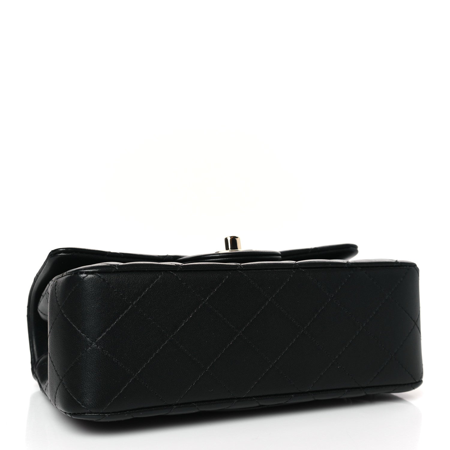 Chanel Lambskin Quilted Mini Top Handle Rectangular Flap Black 4 of 10