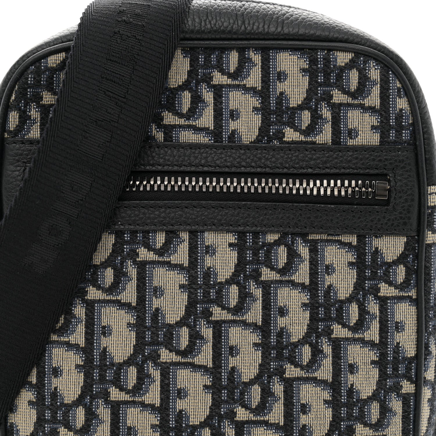 Christian Dior Oblique Messenger Pouch Beige Black 8 of 10