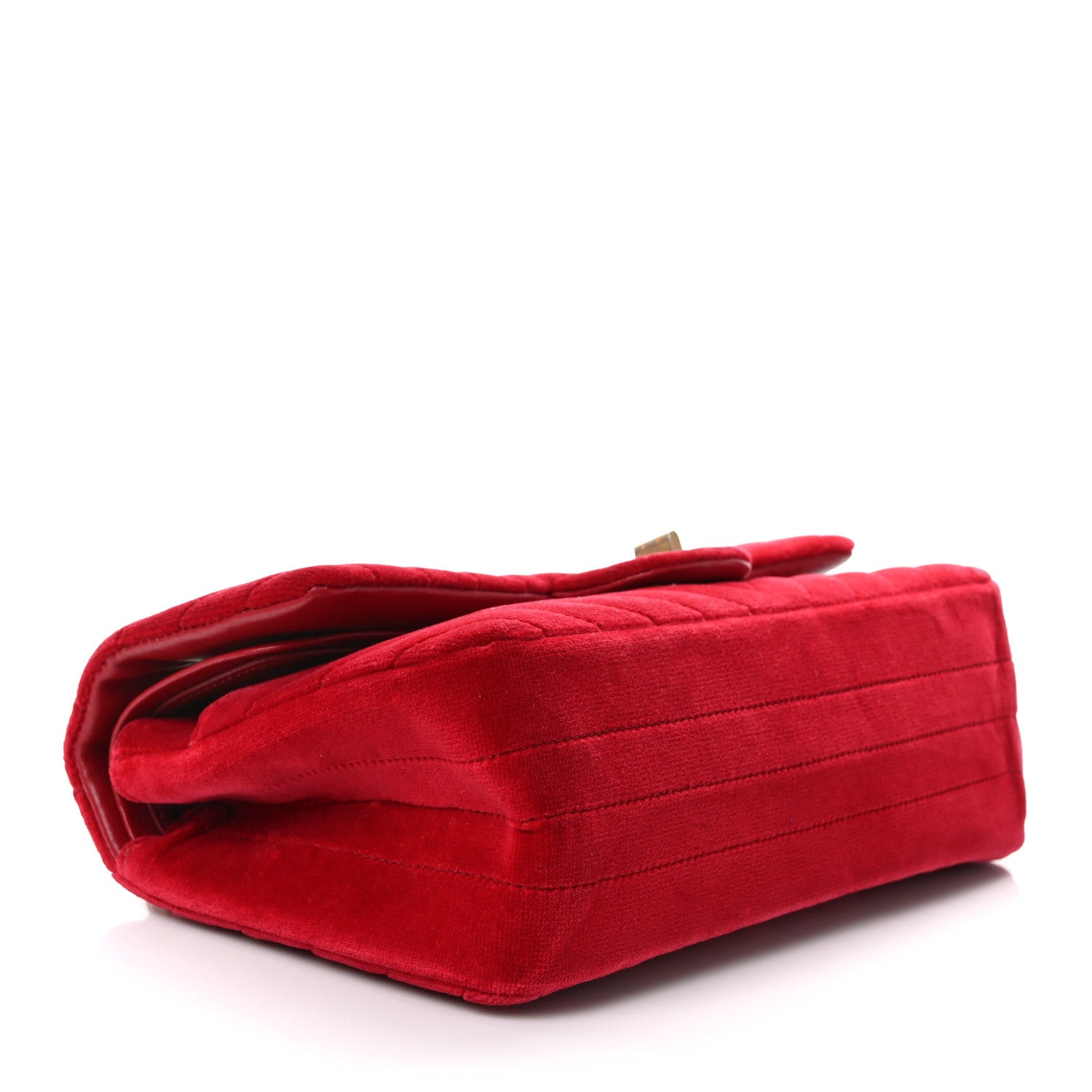 Chanel Velvet Chevron Quilted 2.55 Reissue 225 Flap Red 8 of 24
