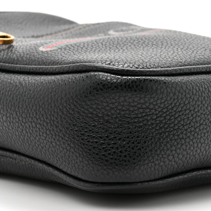 Gucci Grained Calfskin Mini Logo Messenger Bag Black 10 of 10