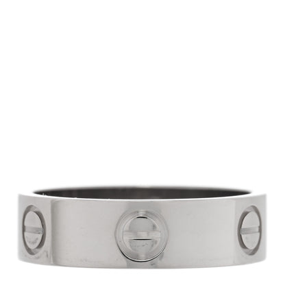 Cartier 18K White Gold 5.5mm LOVE Ring 55 7.25 1 of 5