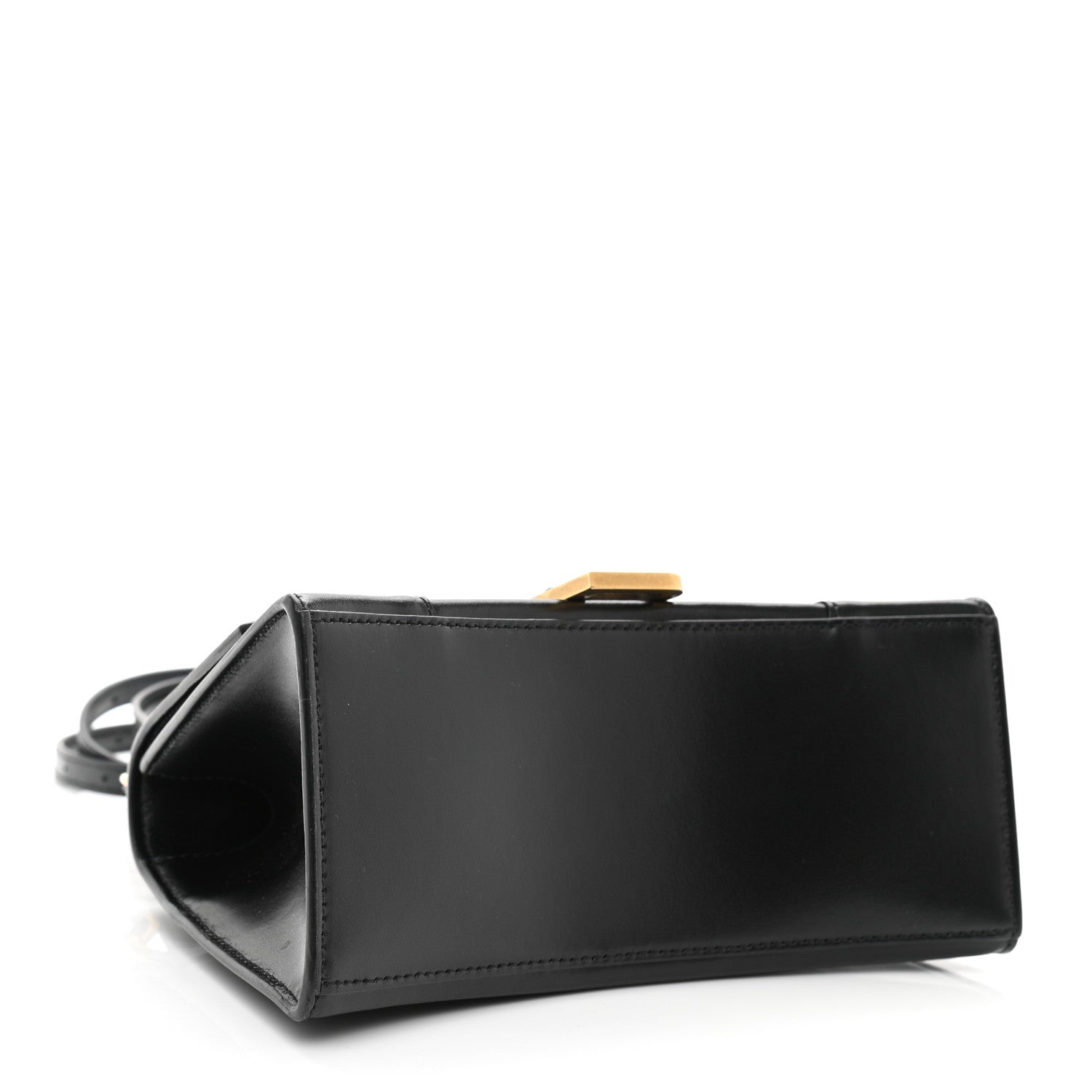 Balenciaga Shiny Box Calfskin Small Hourglass Top Handle Bag Black 4 of 11