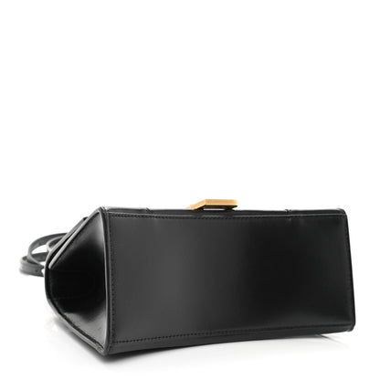 Balenciaga Shiny Box Calfskin Small Hourglass Top Handle Bag Black 4 of 11