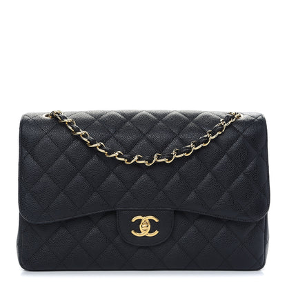 Chanel Caviar Quilted Jumbo Double Flap Black 1 of 10