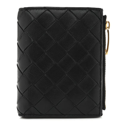 Bottega Veneta Nappa Intrecciato Small Bi-Fold Zip Wallet Black 1 of 7