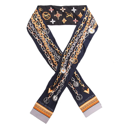 Louis Vuitton Silk Monogram Vendome Bandeau Navy 1 of 3