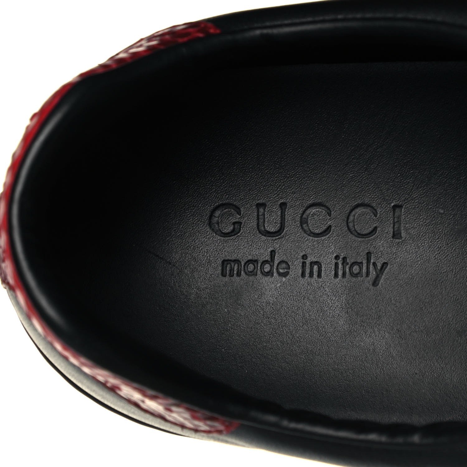 Gucci GG Calfskin Mens New Ace Low-Top Sneaker 8 Black 7 of 7