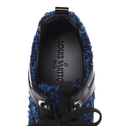 Louis Vuitton Calfskin Tweed Run Away Sneakers 37.5 Blue 8 of 10