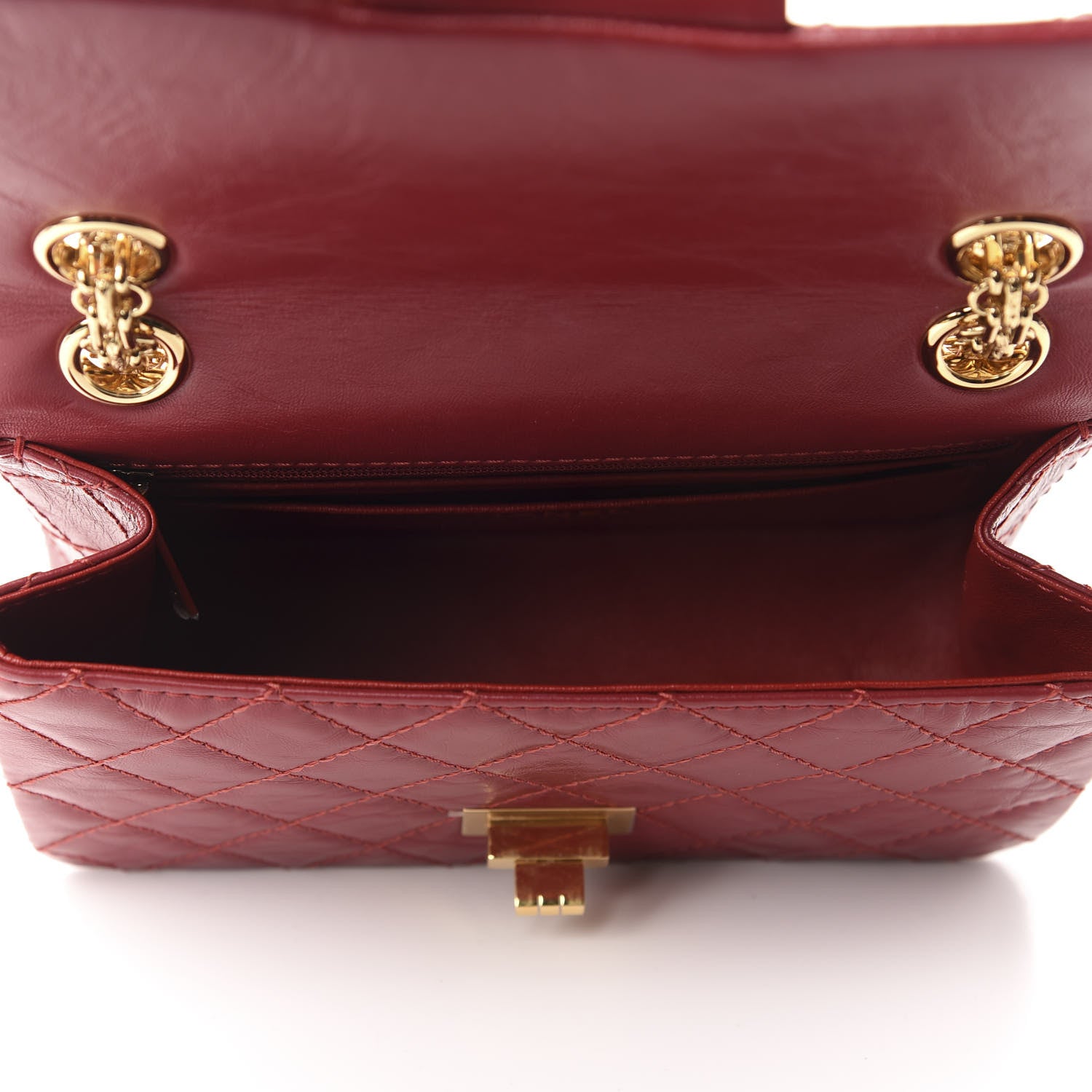 Chanel Aged Calfskin Quilted 2.55 Reissue Mini Flap Red 5 of 11