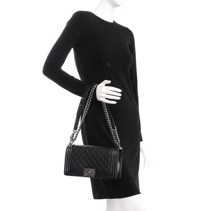 Chanel Caviar Quilted Medium Boy Flap Black 3 of 9