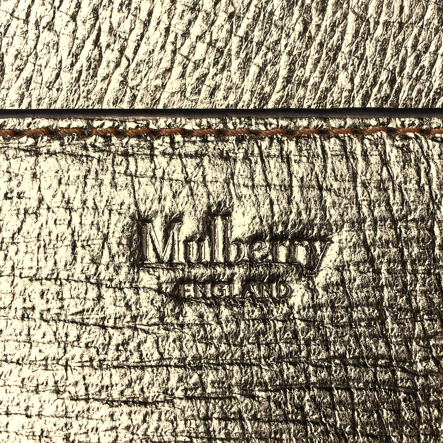 Mulberry Metallic Classic Grain Calfskin Small Darley Gold 5 of 9