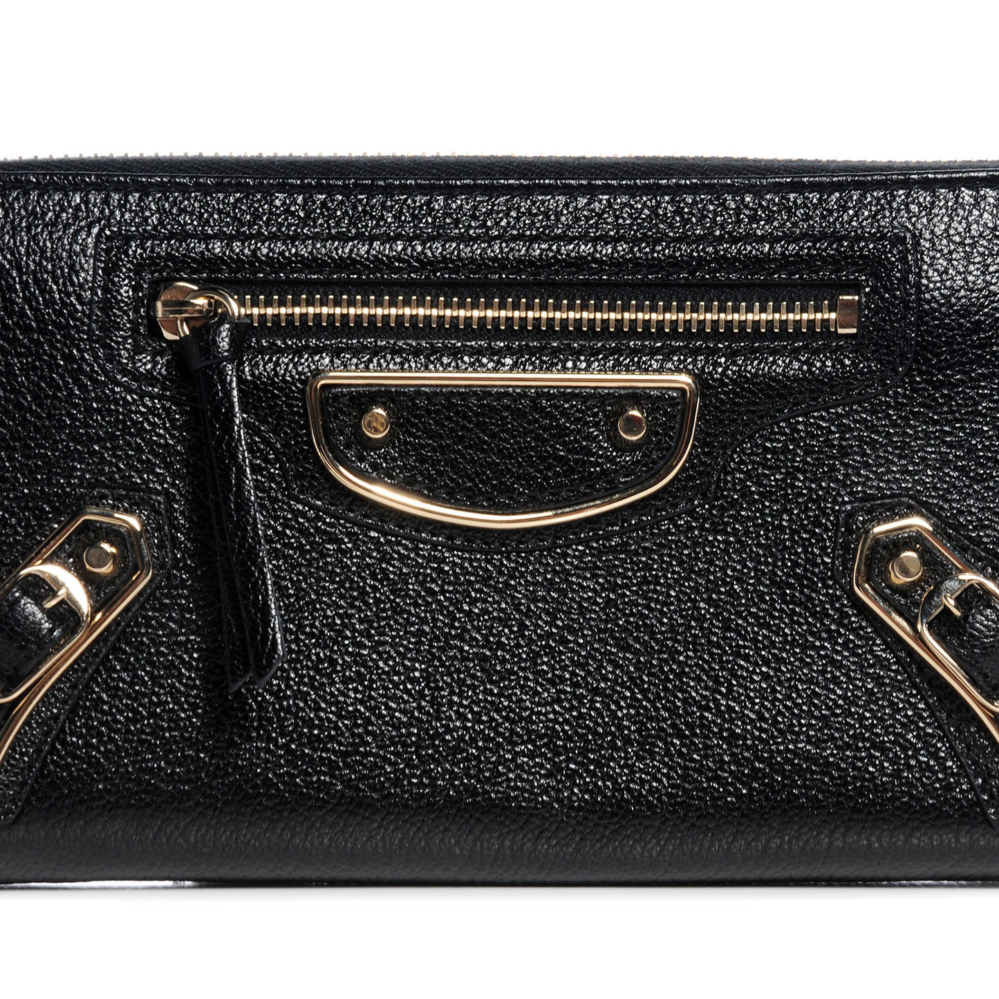 Chevre Metallic Edge Wallet Black