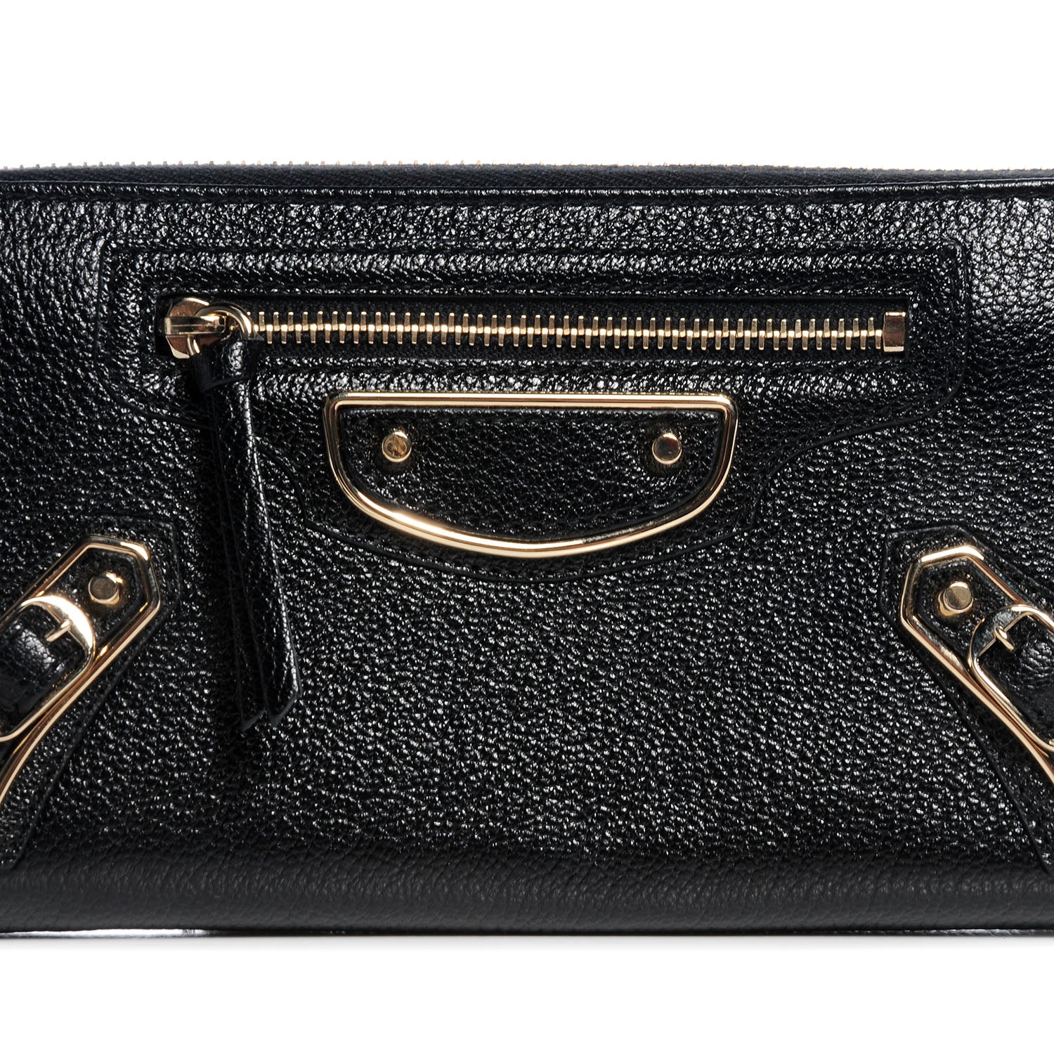 Balenciaga Chevre Metallic Edge Wallet Black 6 of 8