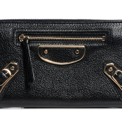 Balenciaga Chevre Metallic Edge Wallet Black 6 of 8