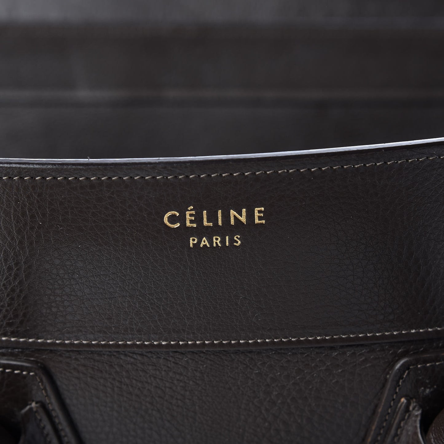 Drummed Calfskin Mini Luggage Anthracite