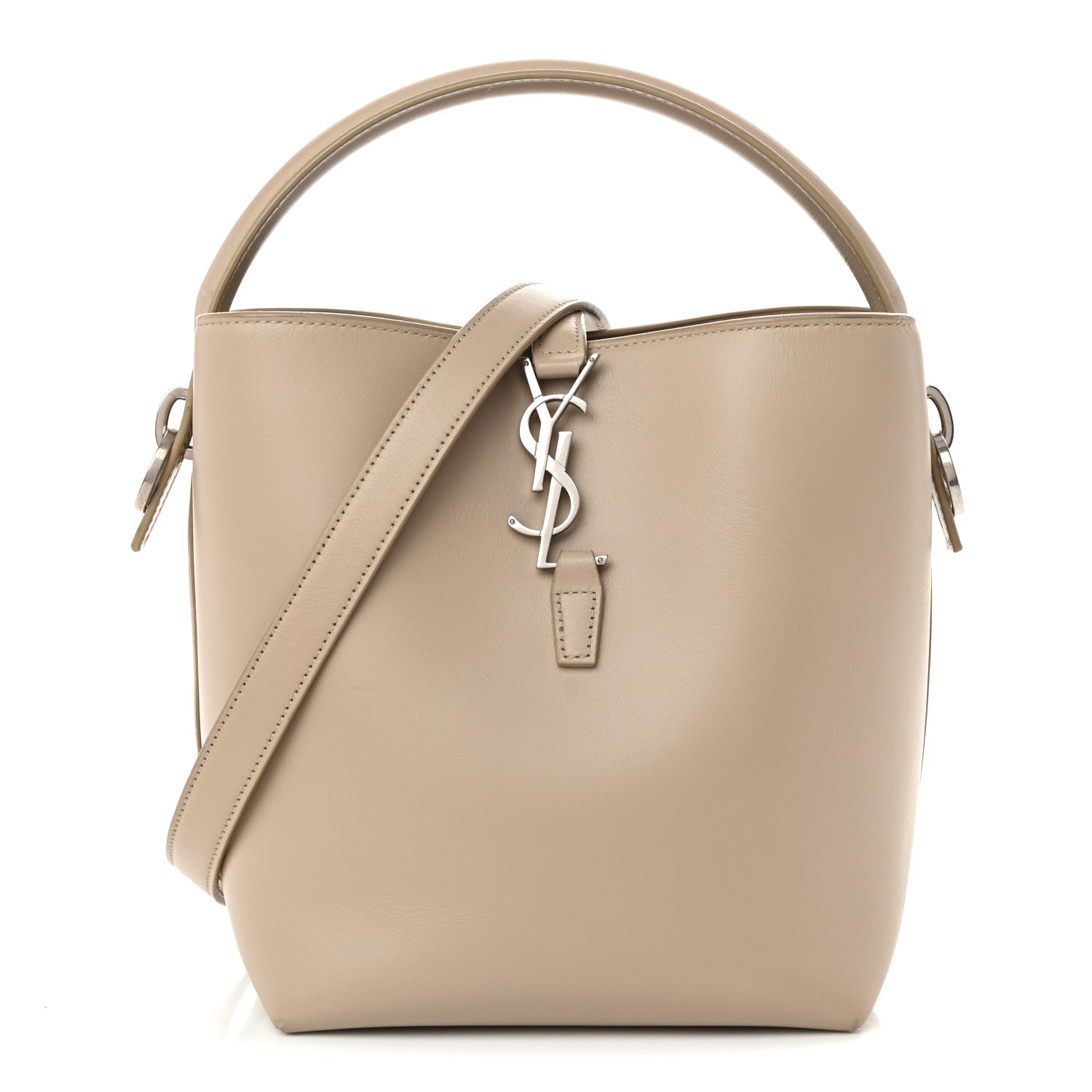 Saint Laurent Shiny Calfskin Le 37 Small Bucket Bag Sea Salt 1 of 13