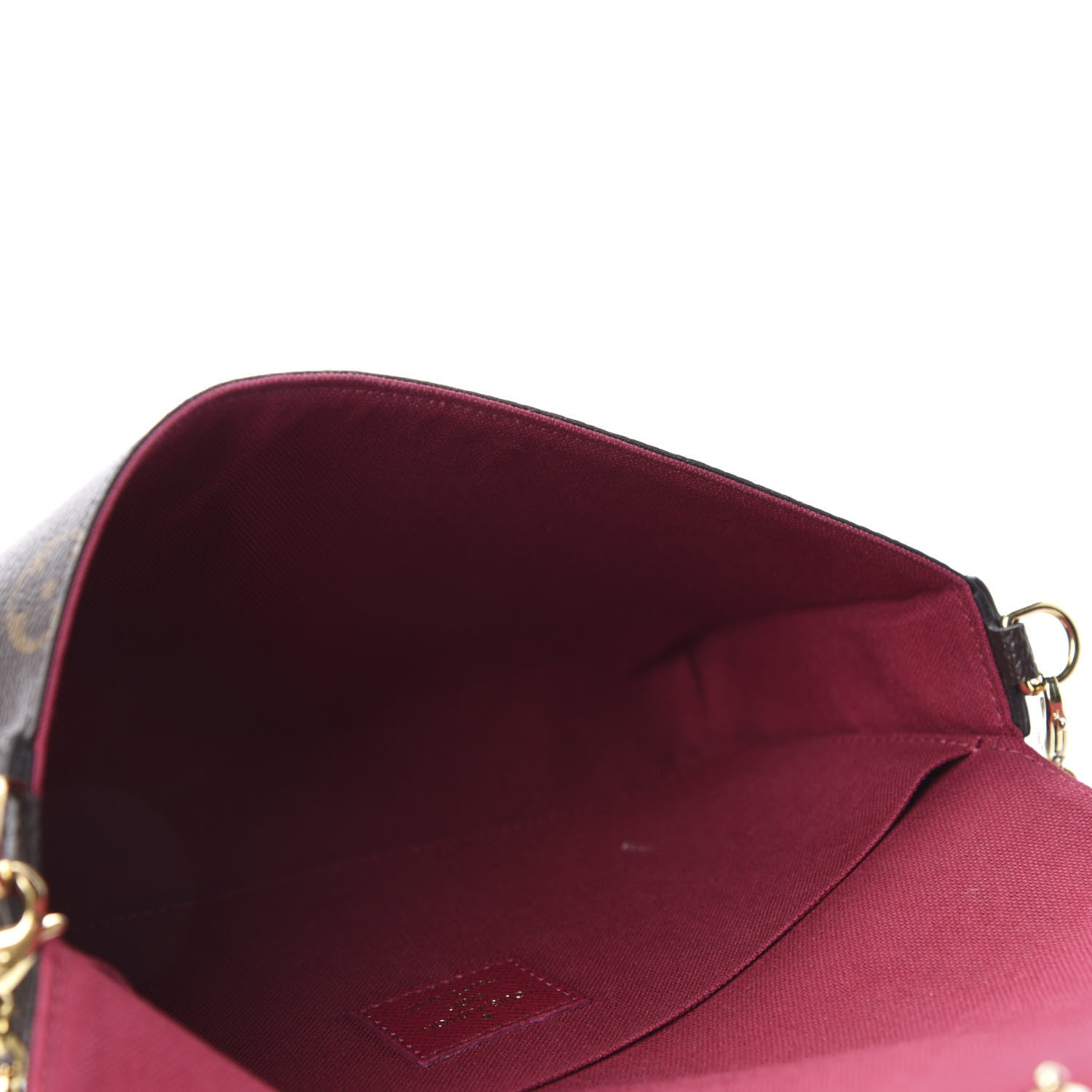 Louis Vuitton Monogram Pochette Felicie Chain Wallet Fuchsia 5 of 13