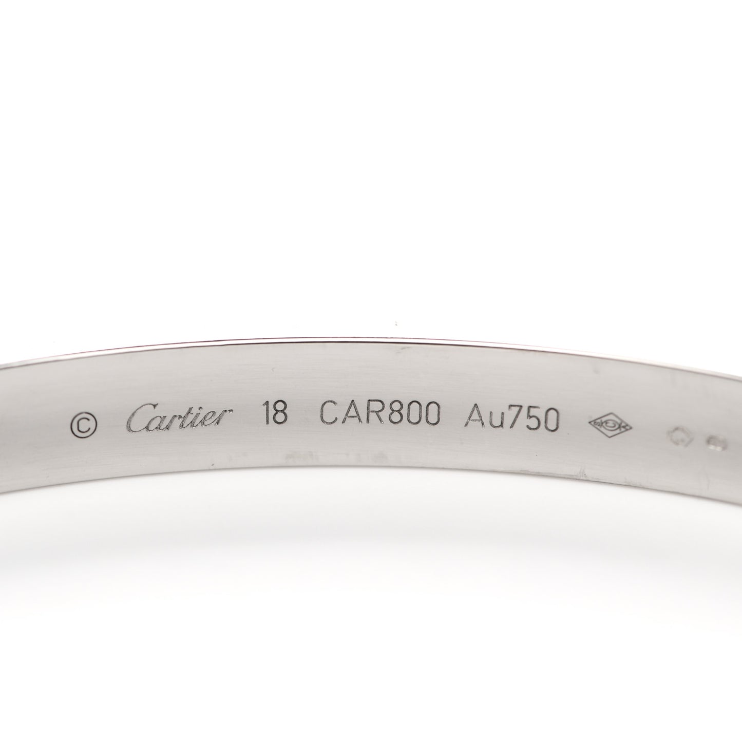 18K White Gold LOVE Bracelet 18