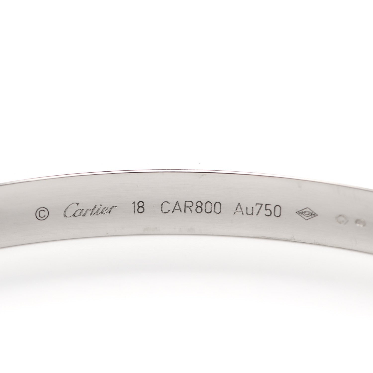 Cartier 18K White Gold LOVE Bracelet 18 4 of 6