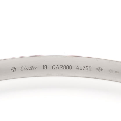 Cartier 18K White Gold LOVE Bracelet 18 4 of 6