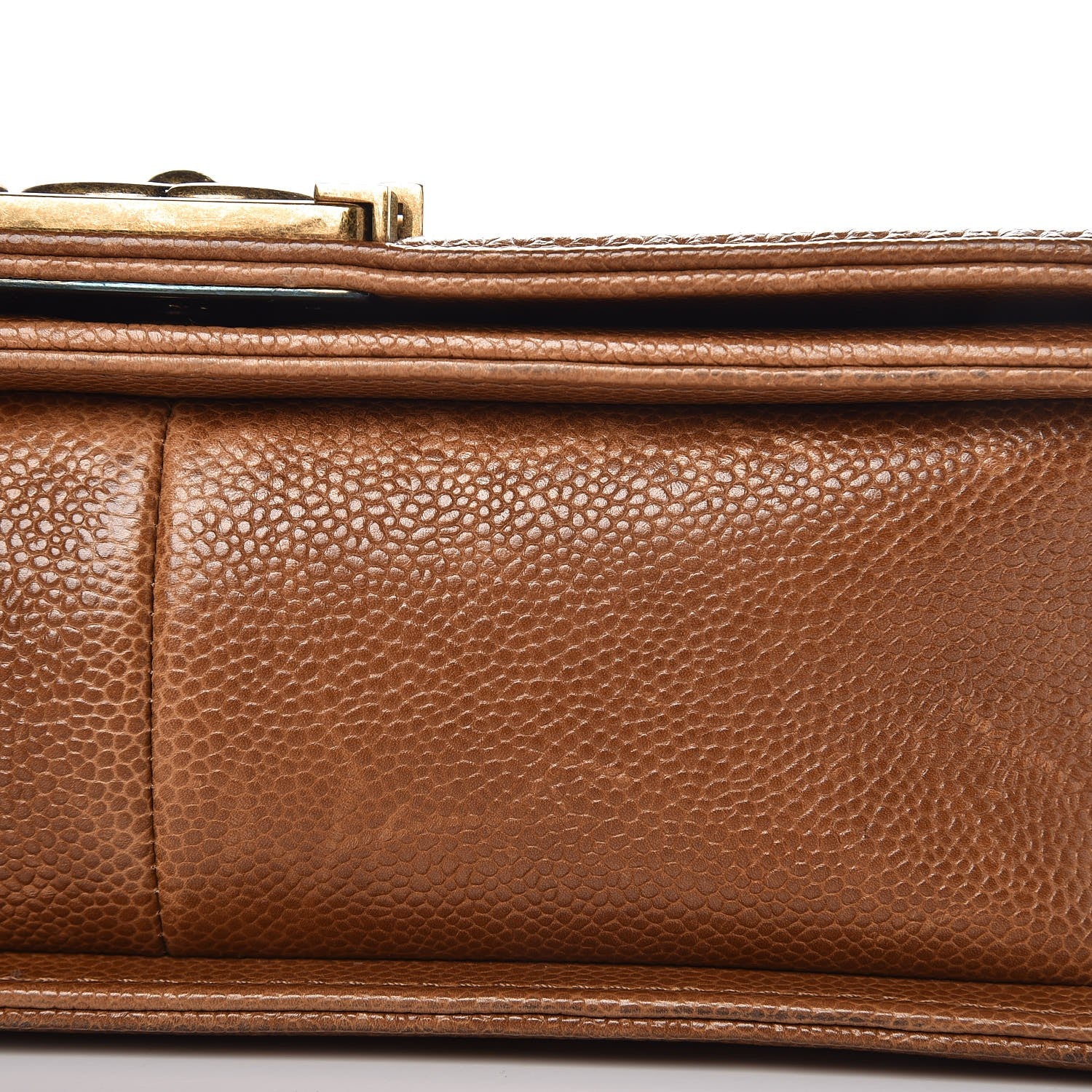 Chanel Caviar Quilted Medium Boy Flap Light Brown 9 of 14