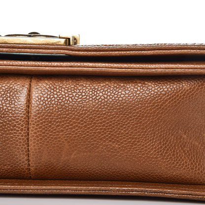 Chanel Caviar Quilted Medium Boy Flap Light Brown 9 of 14