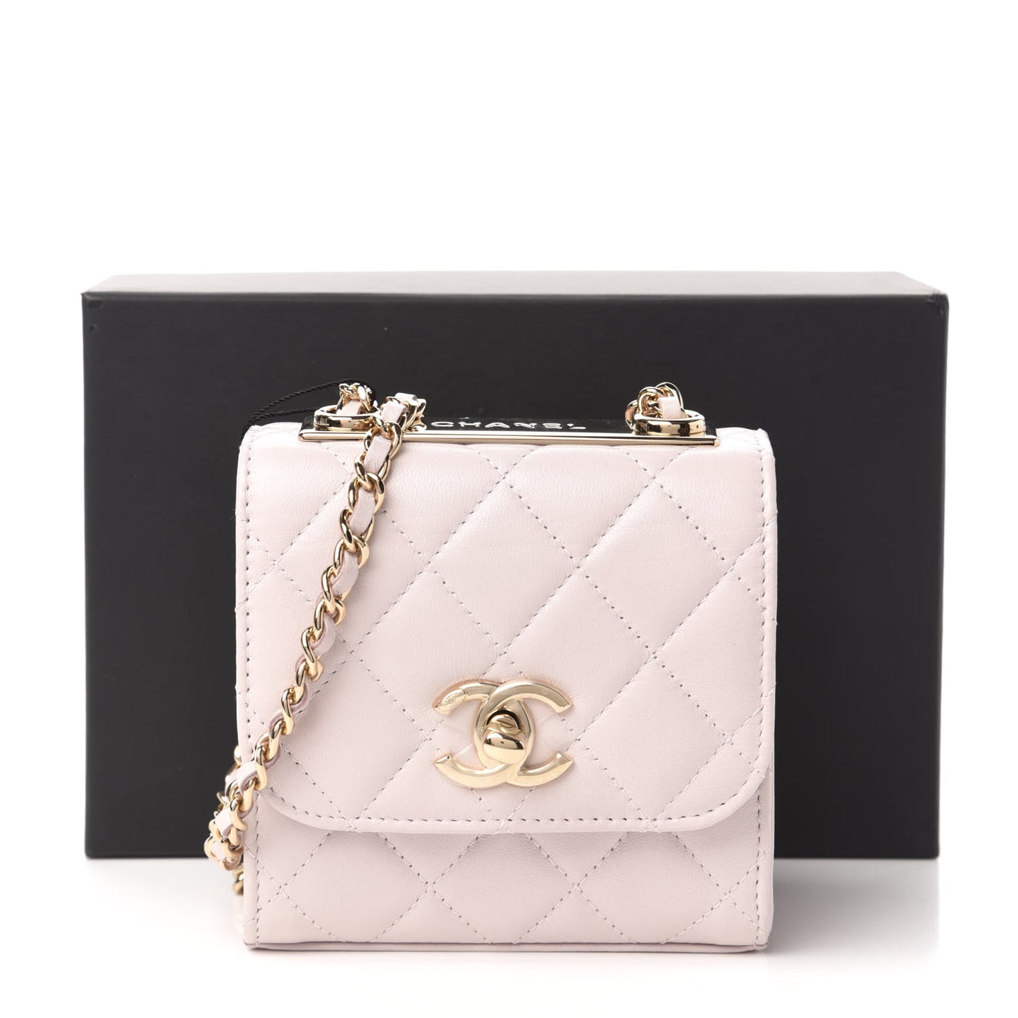 Lambskin Quilted Mini Trendy CC Clutch With Chain Lilas Lilac
