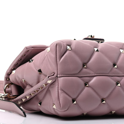 Valentino Garavani Nappa Medium Candystud Top Handle Bag Lipstick 9 of 10