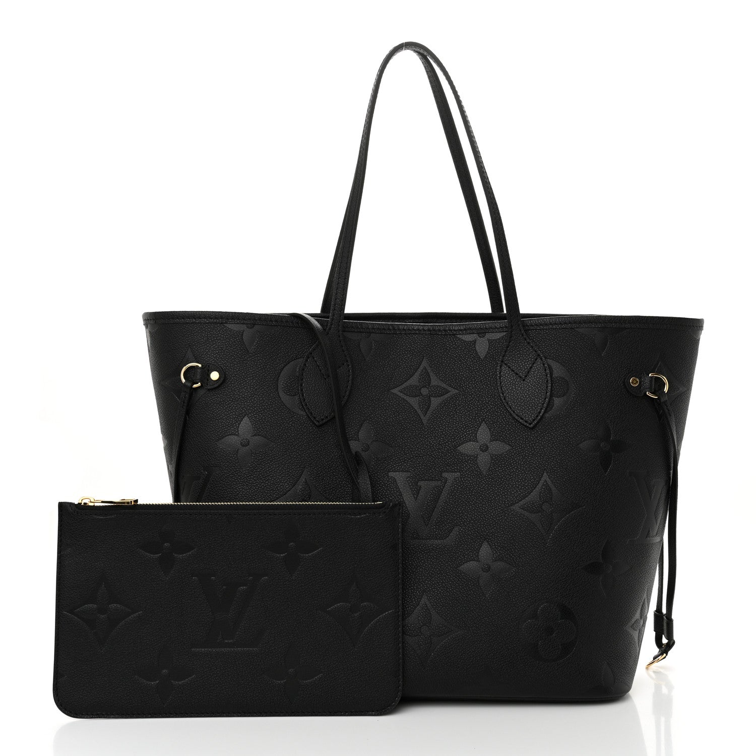 Louis Vuitton Empreinte Monogram Giant Neverfull MM Black 3 of 10