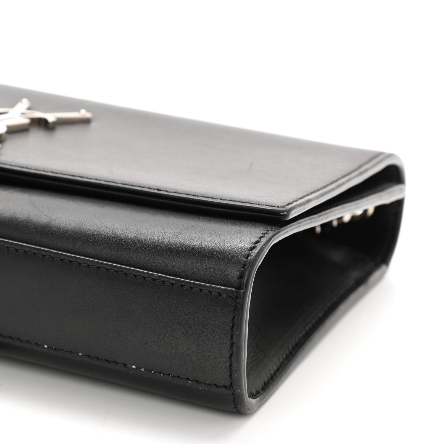 Saint Laurent Smooth Calfskin Medium Classic Monogram Kate Tassel Satchel Black 8 of 10