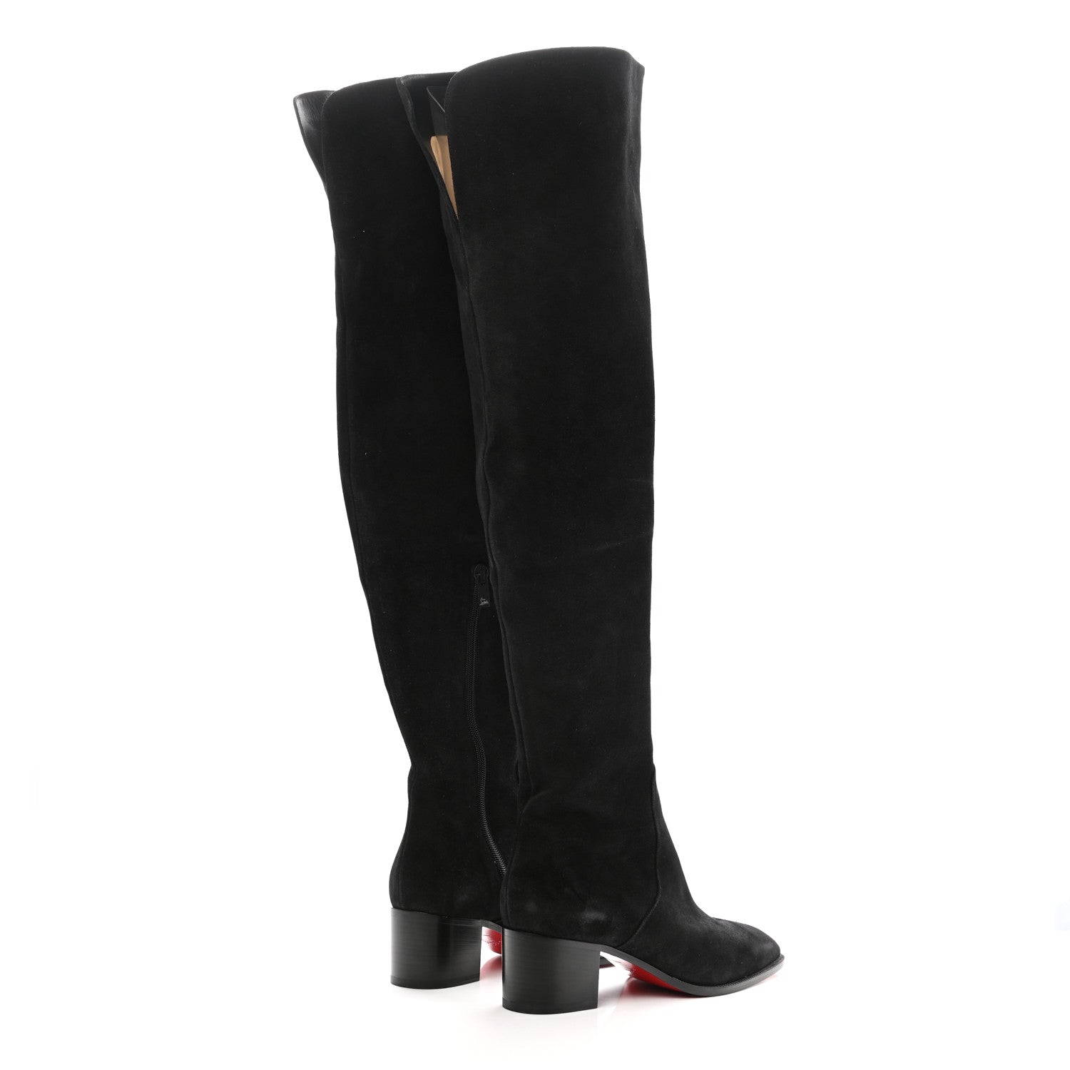 Christian Louboutin Suede Gazellou 55 Over The Knee Boots 39 Black 4 of 7